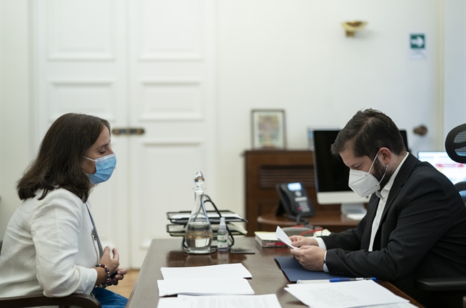 PRESIDENTE DE LA REPÚBLICA GABRIEL BORIC FONT SE REÚNE CON LA