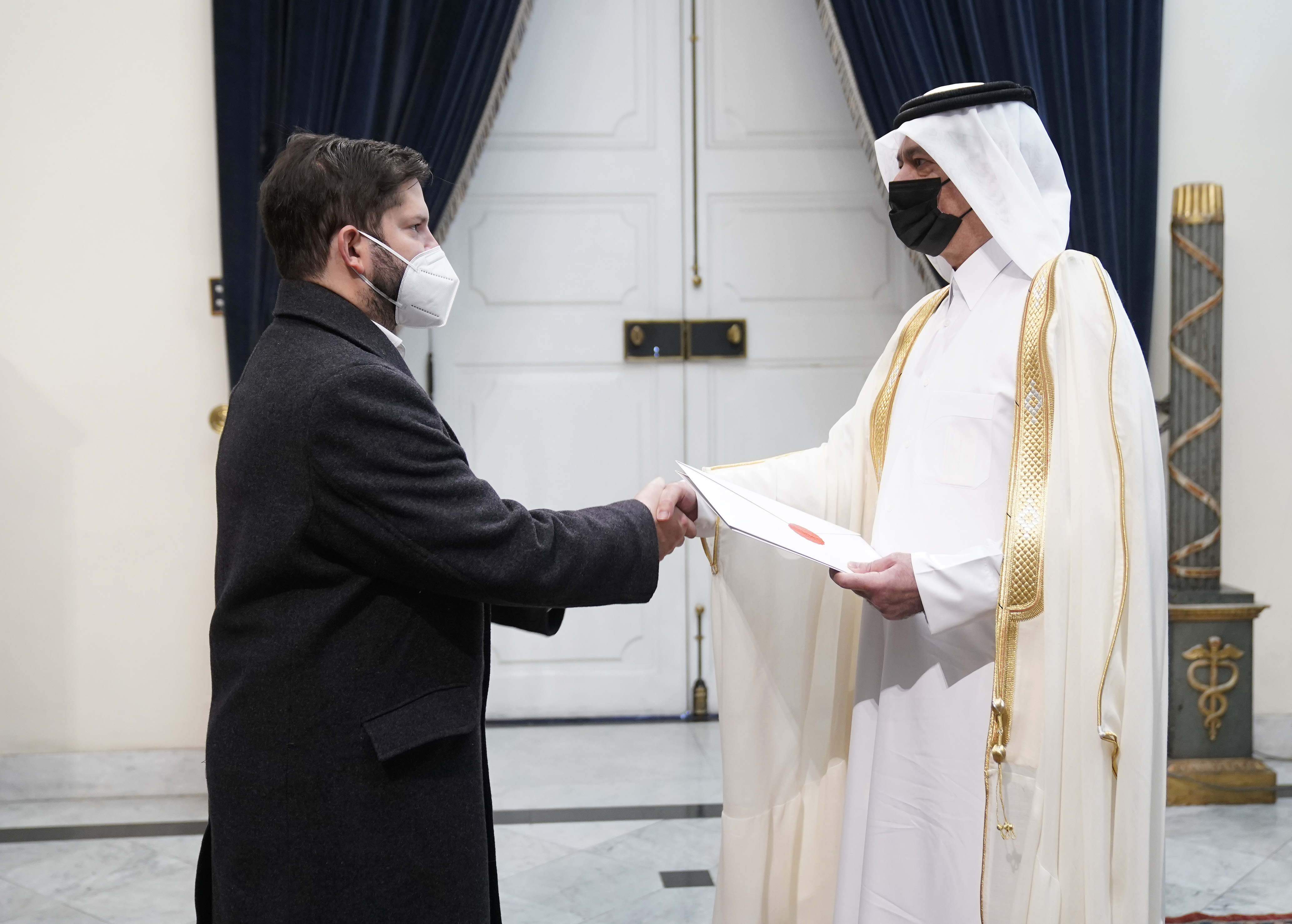 El Presidente de la República Gabriel Boric Font recibe las cartas