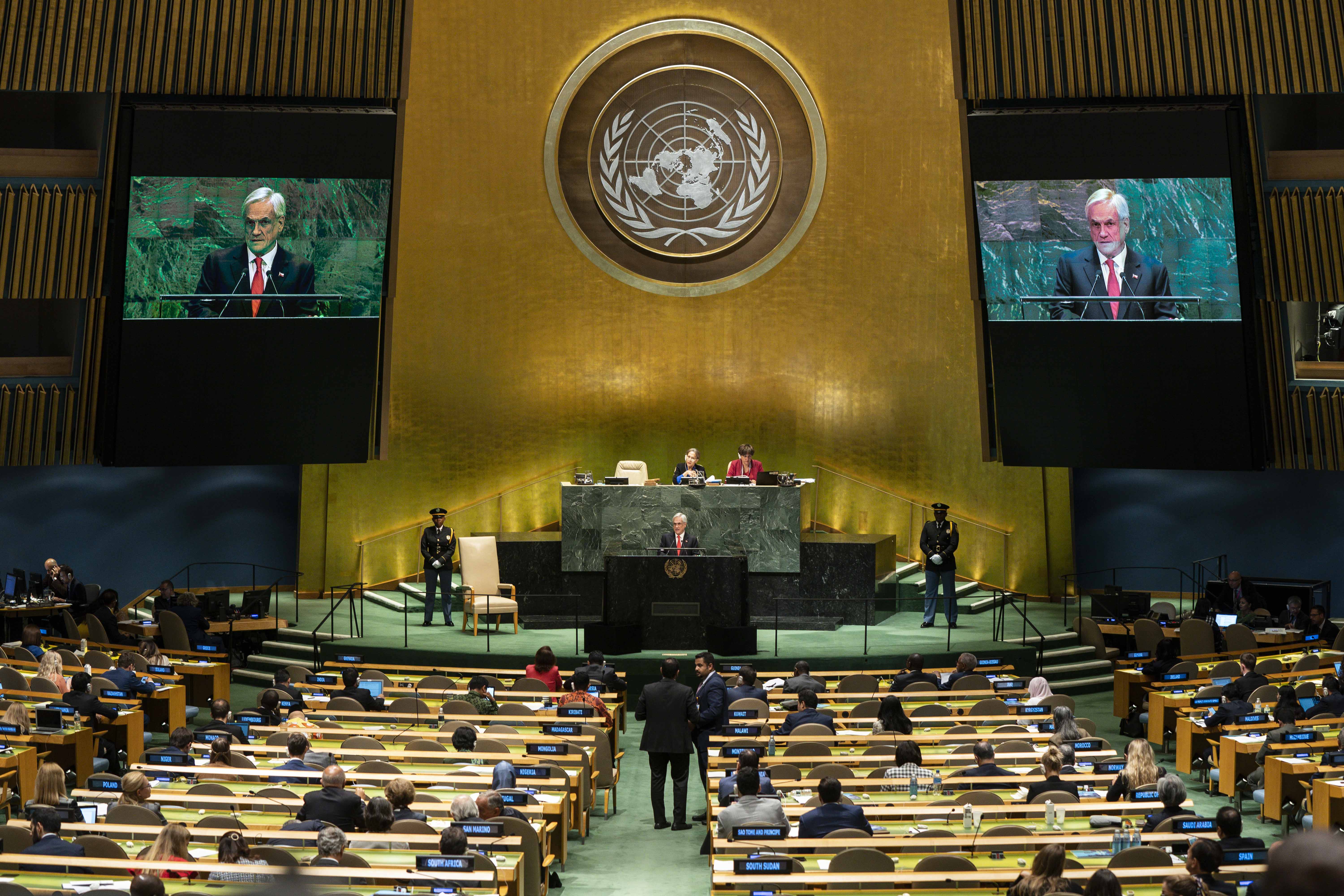 Onu Presidente Se Presenta Ante La Asamblea General De Naciones