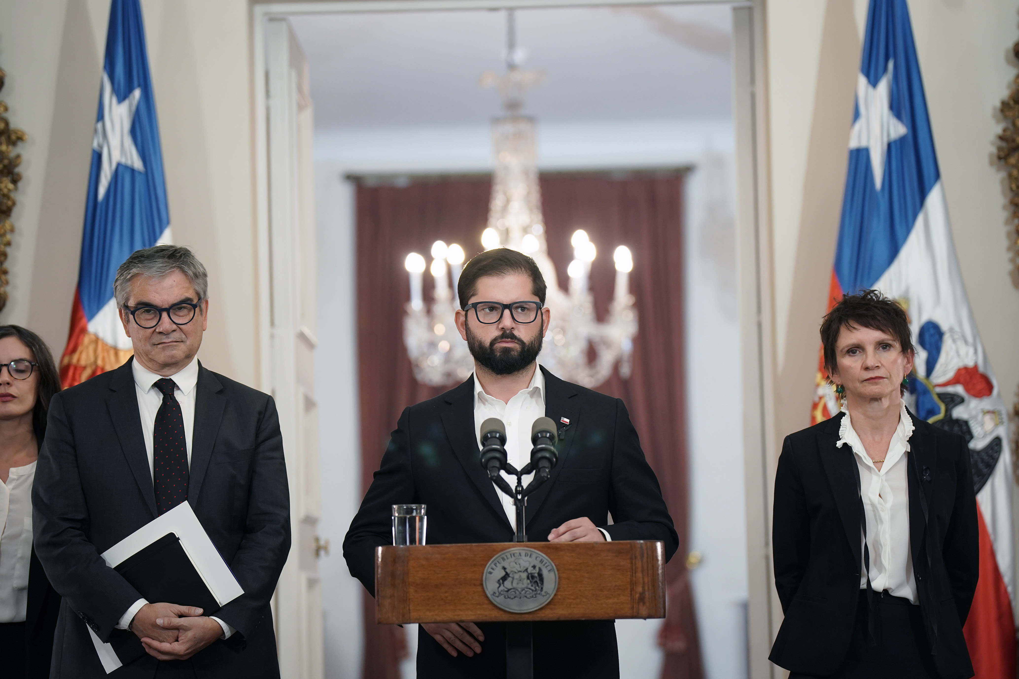 Presidente De La República Gabriel Boric Font Realiza Declaración Prensa Presidencia 6013