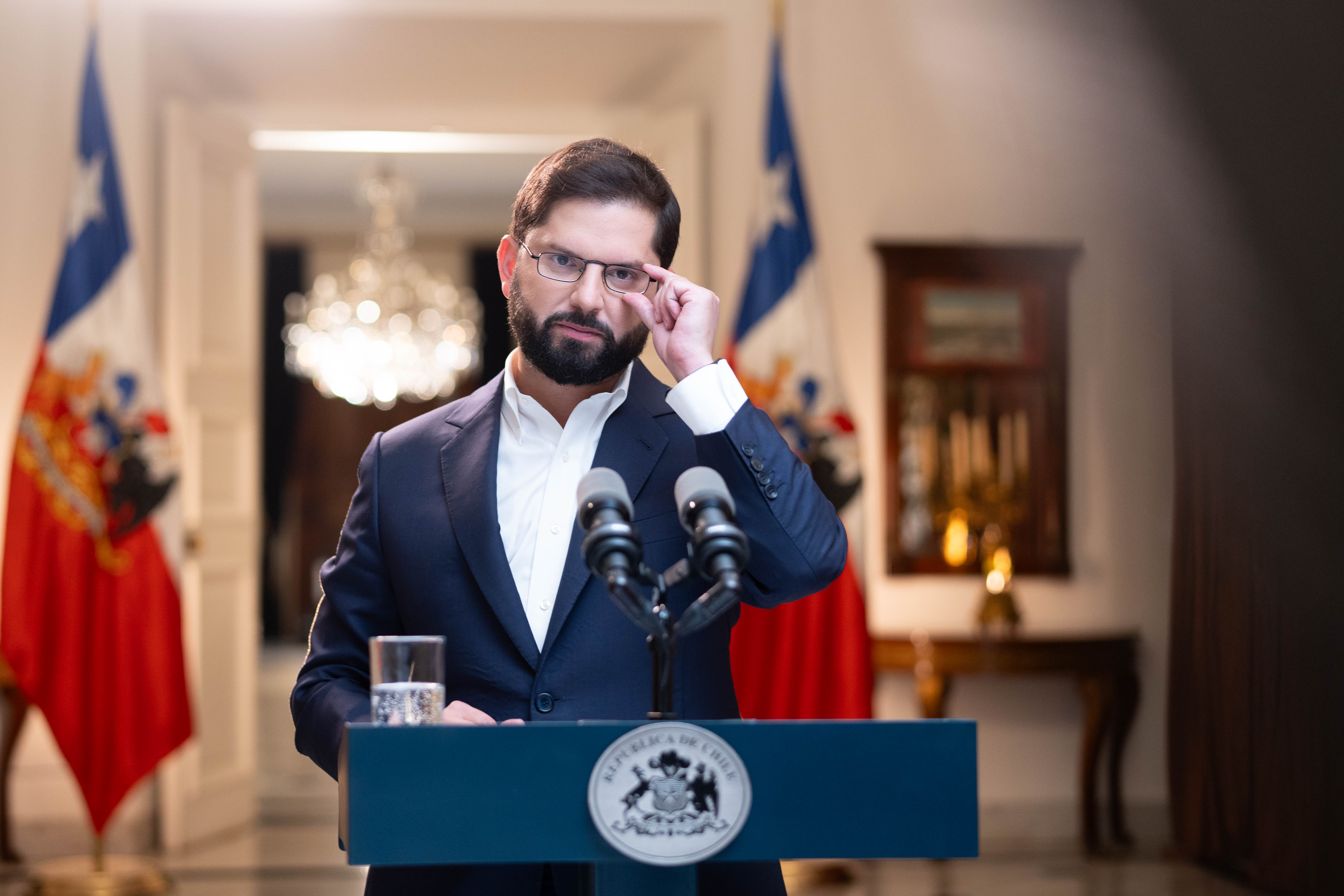 Presidente De La República Gabriel Boric Font Realiza Cadena Nacional Prensa Presidencia